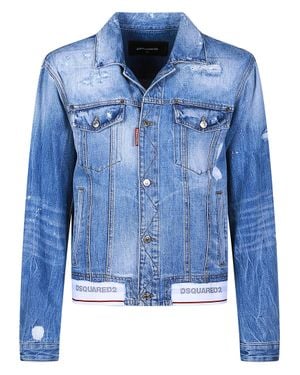 DSquared² Over Cotton Denim Jacket - Blue