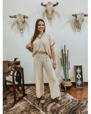 Miou Muse The Austin Knit Crop Pant - Natural