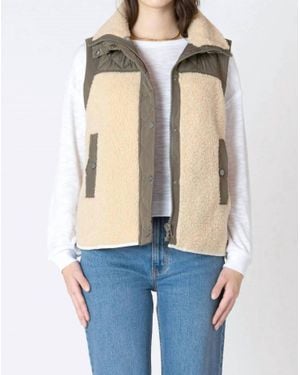 Dex Mixed Fabric Vest - Blue