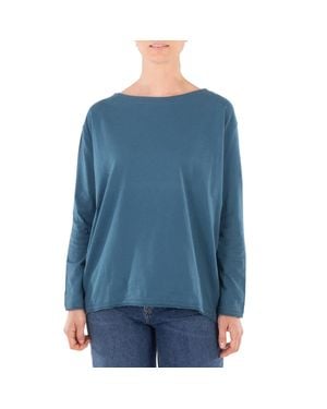 The Good Tee Organic Cocoon Long-Sleeve Top - Blue
