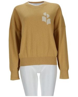 Isabel Marant Knit Sweater With Relaxed Fit And Abstract Pattern - Metallic