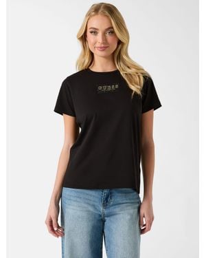 Guess Eco Studs Logo Tee - Black