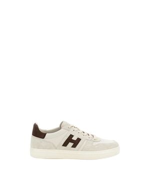 Hogan Leather Suede Inserts Sneakers - White