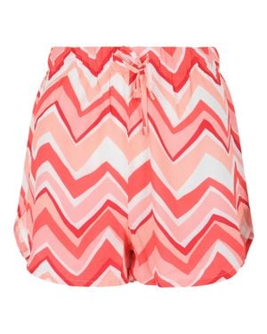 Missoni Striped Dolphin Hem Shorts - Red