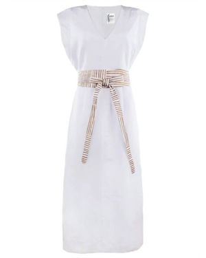 Finley Long Shift Beverly Dress - White