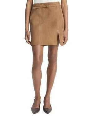 Vince Mid Rise Straight Skirt - Natural
