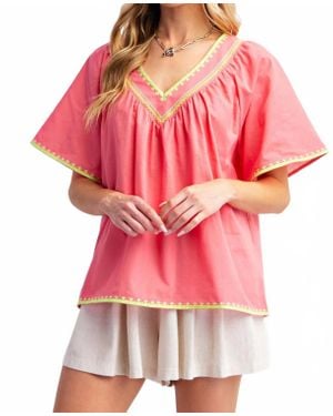 Easel Boho Top - Pink