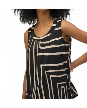Joseph Ribkoff Geometric Sleeveless Top - Black