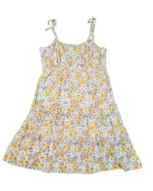 Winslow Collection Floral Tie Sleeve Sun Dress - Natural