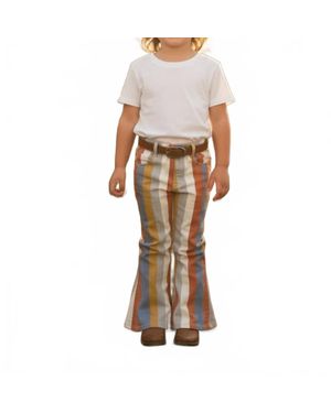Saints & Hearts Kids' Striped Denim Pants - Natural
