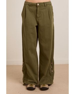 Damson Madder Wylie Turn Up Jeans - Green
