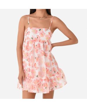 Lavender Brown Alice Dress - Pink