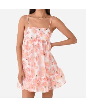 Lavender Brown Alice Dress - Pink