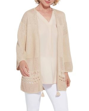Lyssé Dani Mesh Cardigan - White
