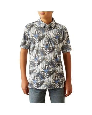 Ariat Boy's Kid All Over Print Polo Shirt - Black