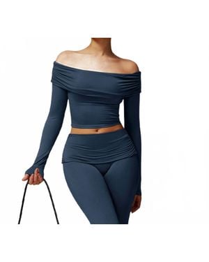 WonderxFans Millie Long Sleeve Top - Blue