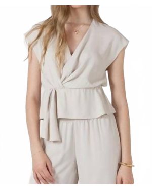 Dex Clothing Drapey Wrap Top - White