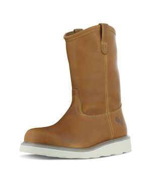 Berrendo 10"Â? Wellington Soft Toe Work Boots For And Safety Footwear And Electrical Hazard Rated - Brown