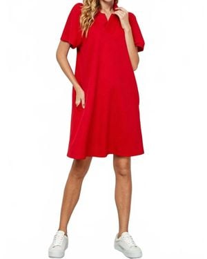 See And Be Seen Elaina Short Sleeve Textured Dress