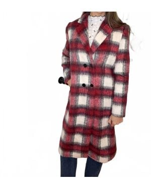 Vocal Apparel Raelynn Plaid Winter Jacket - Red