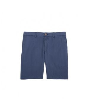 Scott Barber Linen Blend Shorts - Blue