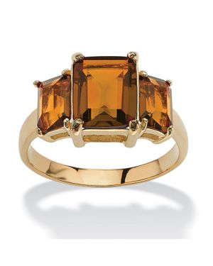 Palmbeach Jewelry Emerald-Cut Birthstone Ring-Plated - Metallic