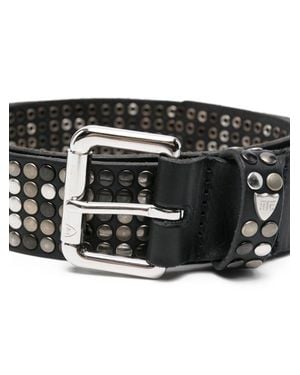 HTC Studs Leather Belt - Black
