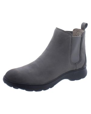 Vionic Evergreen Leather Slip On Ankle Boots - Gray