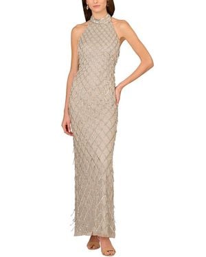 Aidan Mattox Embellished Maxi Dress - White