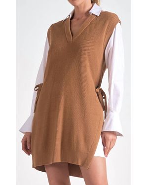 Elan Sweater Dress - Brown