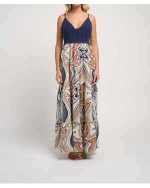 Guadalupe Seneiya Crochet Dress - Blue