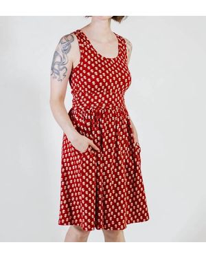 Mata Traders Asheville Dress Micro Floral - Red