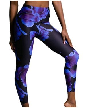 Onzie High Basic Capri Leggings - Blue