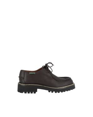 Sebago Opal Lug Leather Chunky Rubber Sole Loafers - Black