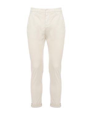 Dondup Ivory Gaubert Cotton Chino Pants - Natural