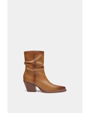 Dante Shoes Soft Leather Ankle Boots - White