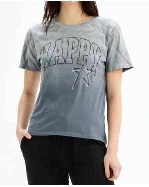 Chrldr Happy Stars Wide T-Shirt - Gray