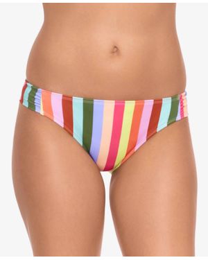 Salt + Cove Cabana Stripes Tab-Side Hipster Bikini Bottoms - Blue
