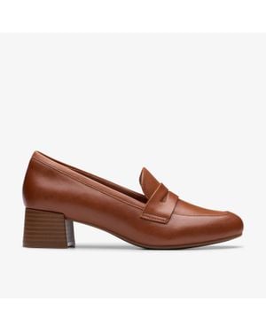 Clarks Iridessa Sky Dark Tan Leather - Brown