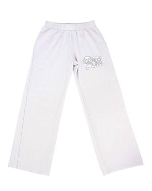 Firehouse Girls Pup Party Wide Leg Sweatpants - White