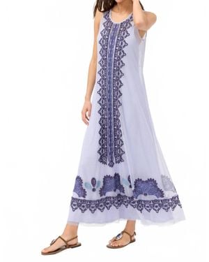 knee length dresses for ladies Johnny Was Dayana Mesh Dress with Slip – The Colony Shop