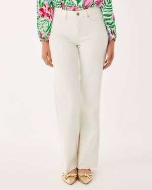 Lilly Pulitzer Aniston High Rise Straight Leg Jeans - White