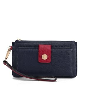 MKF Collection by Mia K Mkf Collection Olympe Vegan Leather Wristlet Wallet By Mia K - Blue