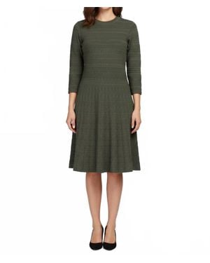 Elios Textured Knit Dress - Green