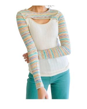 Sugarfox Layered Cut Out Top - Blue