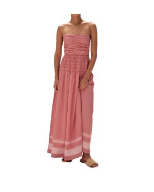 strapless open back dress Amur Women's Saylor Pleated Gown - Blue - Size 6 main image 1