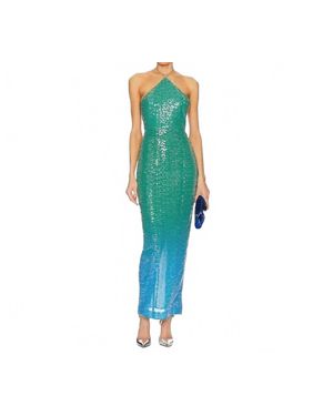 SAU LEE Jasmin Dress - Green