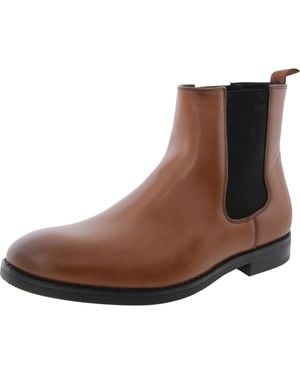 Alfani Faux Leather Pull On Chelsea Boots - Brown