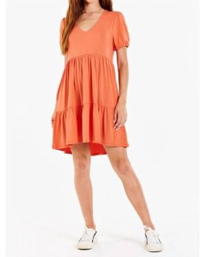 Another Love Maude Puff Sleeve Dress - Red