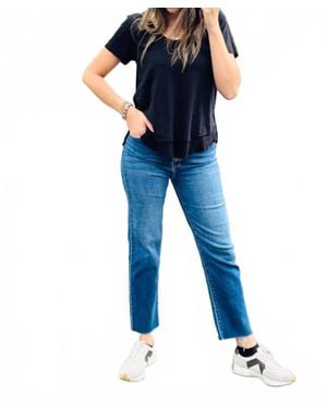 Mod-o-doc Short Sleeve Scoop Neck Tee - Blue